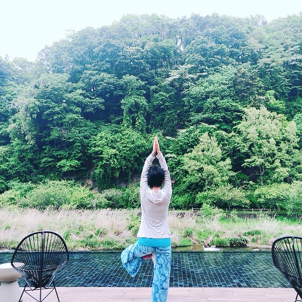 T's yoga、ティーズヨガ、栃木県那須塩原市、塩原温泉、離れの宿楓音、朝ヨガ